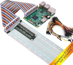 LK Cokoino Raspberry Pi GPIO Breakout Kit T-Type Board Breadboard Jumper Cables