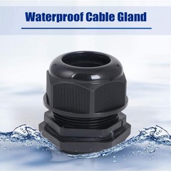 20 Pcs M12 IP68 Nylon Cable Gland Joint Adjustable for 3mm-6mm Dia Cable Wire