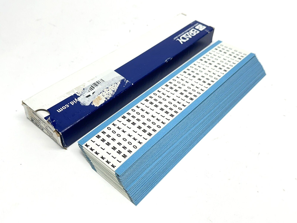Brady WM-K-O-PK Vinyl Cloth Wire Marker 112424 LOT OF 25 SHEETS