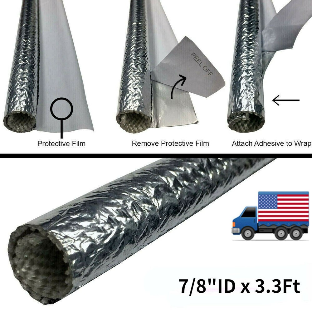 1″ Automotive Cable Wire Loom High Temp Protection Sleeve Wrap for Hose Line