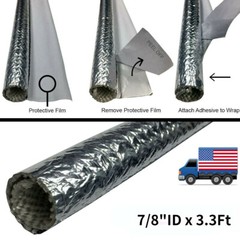 1″ Automotive Cable Wire Loom High Temp Protection Sleeve Wrap for Hose Line