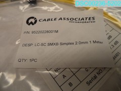 QTY=6: Cable Associates 95220228001M LC-SC SMXB Simplex 2.0MM 1 Meter