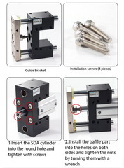 Cylinder Guide Bracket 32/40/50 for Fixing The Rack Extension Rod Accessory