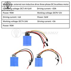 DC9V12V24V 100000RPM BLDC 3-Phase Ultra High Speed Brushless Motor w/ Driver Fan