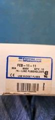 Mersen Ferraz Shawmut FEB-11-11 Inline Fuse Holder 600V AC/DC 30A Crimp