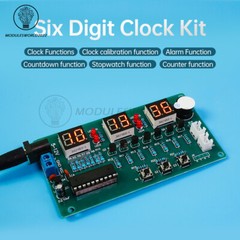 6-bit LED Digital Electronic Clock DIY Kit 51 Microcontroller Circuit Board Kit
