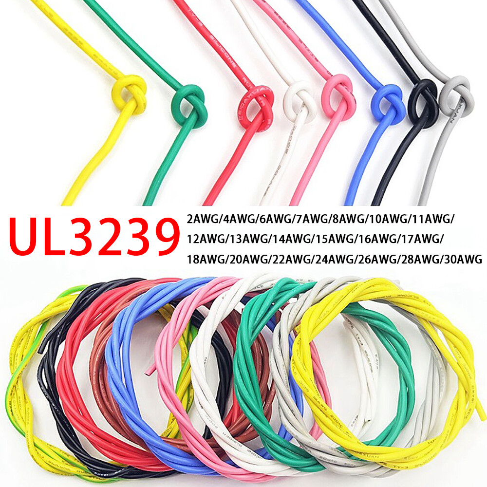 UL3239 Tinned Copper Wire 30AWG-2AWG 3KV High Voltage Soft Silicone Wire Cable