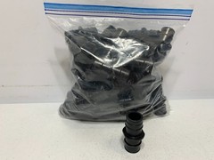 Unbranded 1″ x 1″ Black Polymer PEX Coupling