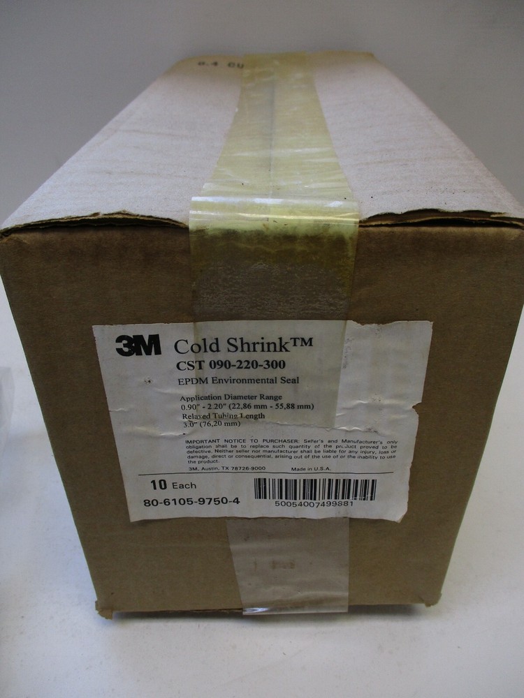 3M COLD SHRINK INSULATION SLEEVE CST090-220-300 0.90″-2.20″ DIA RANGE, 3″ LONG