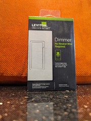 Leviton Decora White Toggle Smart-Enabled Dimmer Switch 1 pk