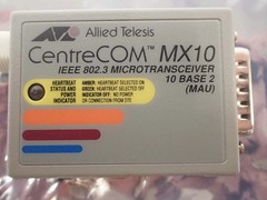 ALLIED TELESIS CENTRECOM MX10 IEEE 802.3 MICROTRANSCEIVER 10 BASE 2