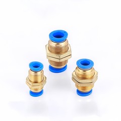 Equal Pneumatic Bulkhead Union Connector Push In to Connect Tube Fitting