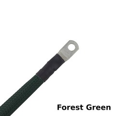 2 AWG Gauge Custom Battery Cable Copper Braided (Forest Green)
