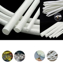 Fibreglass Fire Sleeve 600°C HIGH TEMP Wire Fiber Glass Tube Φ1mm~Φ50mm White
