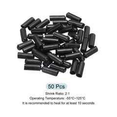 Pack of 50 Heat Shrink End Cap 8mm Dia 2:1 Waterproof Electrical Wire Wrap DIY