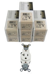 Lot of 7 Pass & Seymour Legrand 5361-W Single Receptacle 20A 125V White