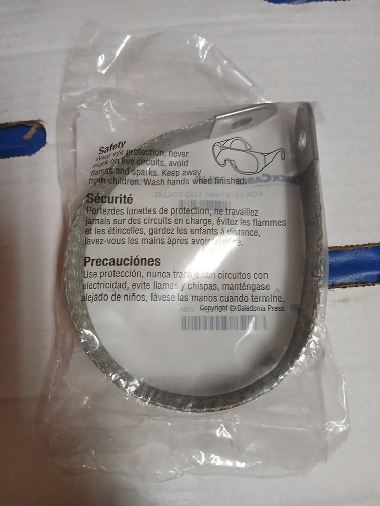Quick Cable Grounding Strap 7403-001, 4 GA 13″ Strap, Lug-to-Lug