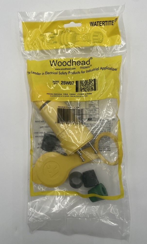 Daniel Woodhead 25W07 Watertite Connector 125/250V 15/10 AMP
