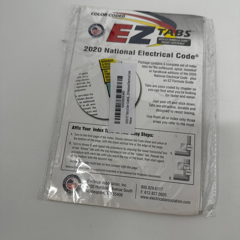 Electric EZ Tabs 2020 : Color Coded EZ Tabs with Formula Guide for 2020 National