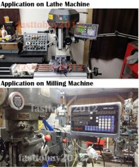 2 Axis DRO + 2pc Linear Scales 5um Precision Bridgeport Milling Lathe Machine