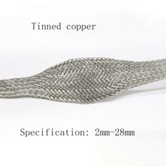 Copper/Tinned Copper Braided Sleeve, Metal Shielding Cable, 2-28mm Diameter