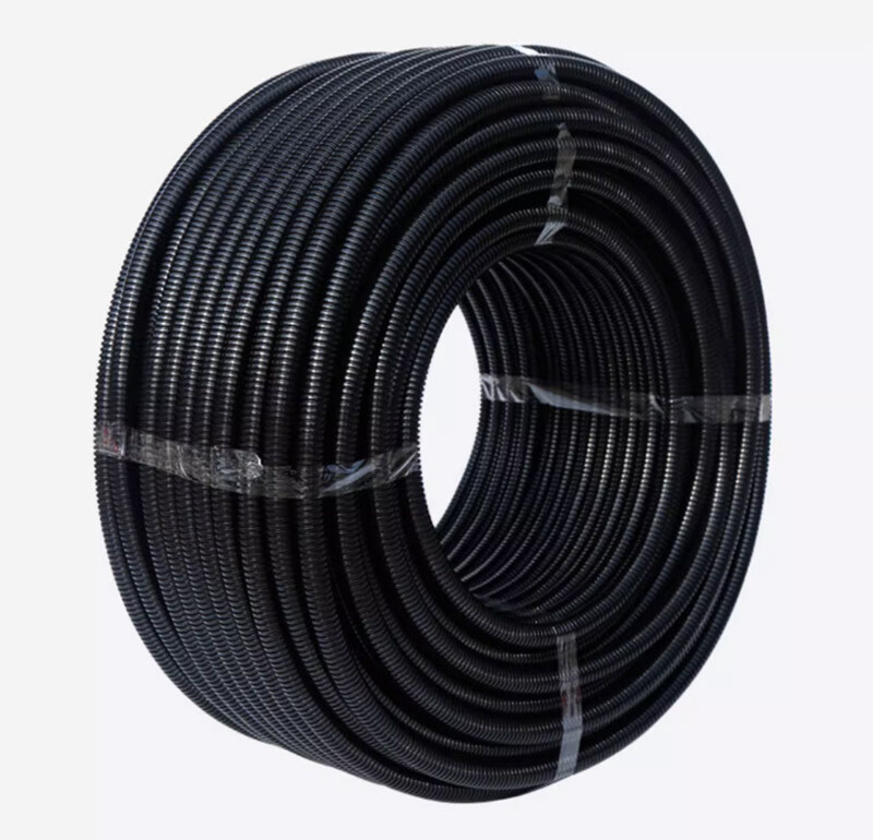 1m PA nylon tube plastic hose wire protection harness tube corrugated tube black