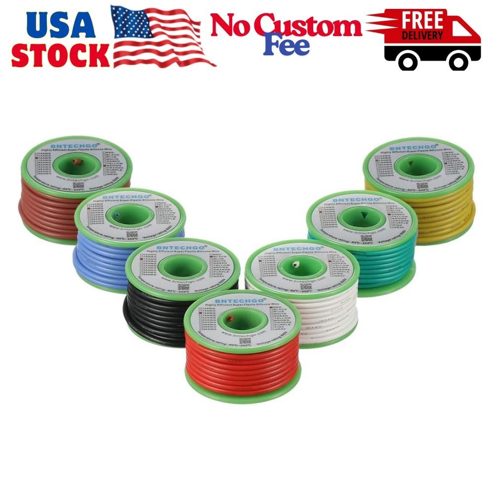16 Gauge Silicone Wire Kit 7 Color Each 25 ft Flexible 16 AWG Stranded Tinned…