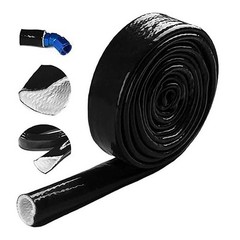 Silicone / Fibreglass Fire Sleeving Protective Heat Shield Sleeve Black φ4-100mm