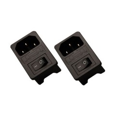 2PCS 250V 10A Rocker Switch with Fused IEC320 C14 Inlet Power Switch Connector