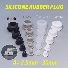 2.5mm~30mm Silicone Rubber Grommet Plug Bung Cable Wiring Protect Bushes Snap-on