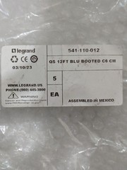 Legrand 541-110-012 Quick Set 12ft Blue Booted Cat6 Cable Pack of 5 OEM Network