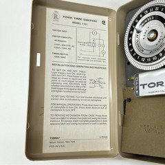 Tork 1101 Mechanical Time Switch 24 Hour 120V 40A SPST Metal Indoor Timer Box