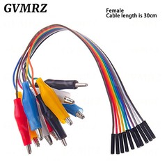 20MM 30MM 10Pin Double End Alligator Clips Crocodile Jumper Wire Test Lead Kit