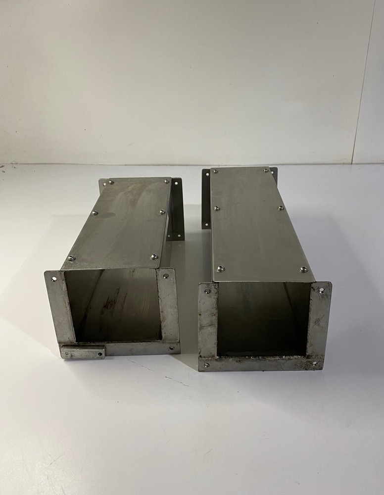 UNBRANDED Stainless Steel Square Wire Way 13-7/8x5x5 & 17-3/8x5x5 (USED)