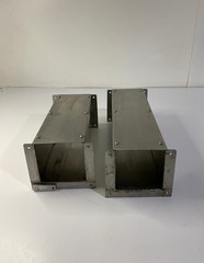 UNBRANDED Stainless Steel Square Wire Way 13-7/8x5x5 & 17-3/8x5x5 (USED)