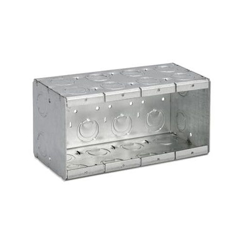 Bowers 4-MB, 7-3/8″ x 3-1/2″ x 3-3/4″, 4-Gang, Galvanized Steel Masonry Box, 1pc