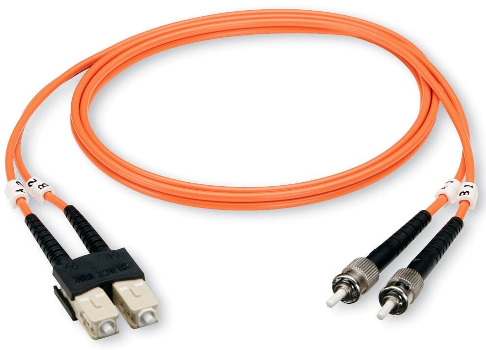 Black Box EFN110-003M-STSC, 3 M, PVC, Multi-Mode Fiber Optical Patch Cable, 1 pc