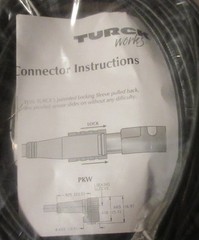 Turck M8 Picofast Female Connector Straight Nickel Plated Brass 6×26 AWG Sealed