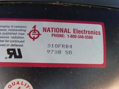 NEW NATIONAL ELECTRONICS MONITOR TUBE 310FRB4 9738 SG CRT TUBE ONLY