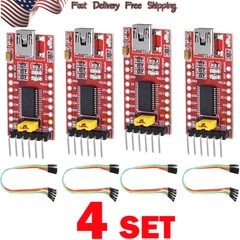 4 Set FT232RL Adapter Module Mini Port FTDI USB to TTL Serials 3.3V 5.5V NEW