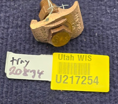 (QTY 6) BURNDY GBM29: 2SOL-250 2 CU LUG GROUND CONNECTOR