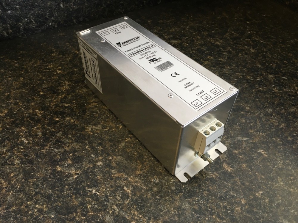 Enerdoor FIN538S1.030.M Three Phase Line Filter, 600VAC 34A, 50/60Hz (KB)