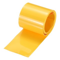 Battery Wrap Heat Shrink Tubing 35mm Dia 55mm Flat 8 Feet Yellow