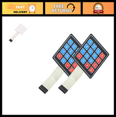 16 Key Membrane Switch Keypad 4×4 Matrix Array for Arduino AVR PIC – 2PCS