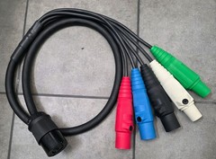 Hubbell L21-30 Female To 5 Camlock 3 Male 2 Female Breakout Cable Adapter 600V