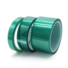 33M PET Adhesive Polyester Tape High Temp Masking Powder Coating Green 5-100mm