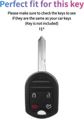 Silicone Key Fob Cover Protector for Ford Escape Explorer Edge E Color: Black2