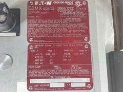 Eaton Crouse Hinds Non-Fused Disconnect Switch – Cat #:EBMX1D-N060