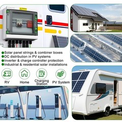10 PCS gPV Solar PV Fuse Link 10A 1000V DC 10x38MM 33kA Breaking Capacity Box