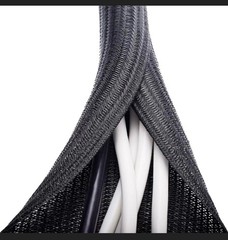 Split Braided Cable Sleeve 1/2” x 60′ Nylon Cord Management Protector